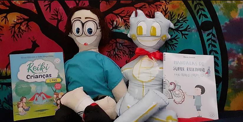As Crianças com o Super Reikinho e o Mikao juntos via On-Line